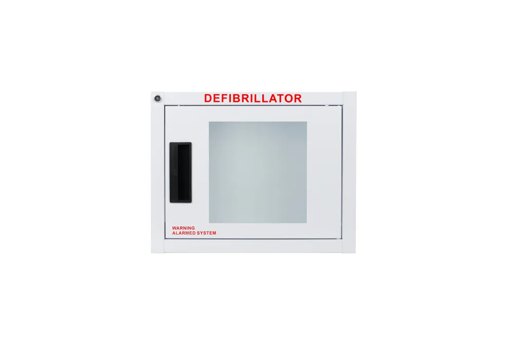 Universal AED Wall Cabinet with Alarm Fits Most AEDs