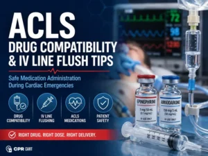 ACLS Drug Compatibility & IV Line Flush Tips
