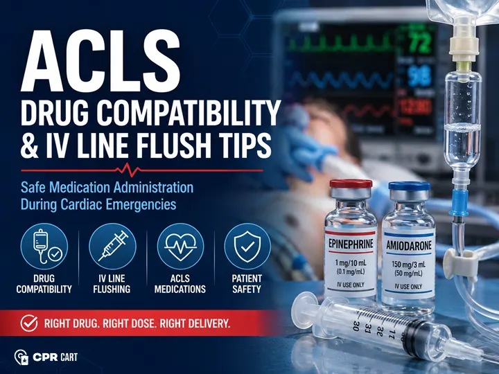 ACLS Drug Compatibility & IV Line Flush Tips