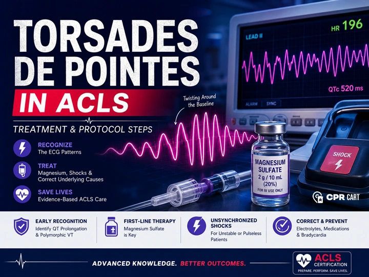 Torsades de Pointes in ACLS - Treatment and Protocol Steps